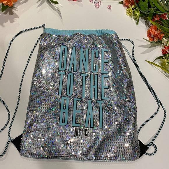 justice drawstring bag